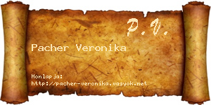 Pacher Veronika névjegykártya